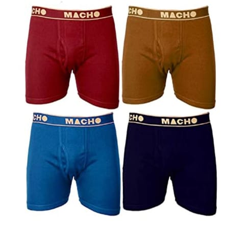 MACHO- Mens Underwear (Long Trunk) Pack of 4