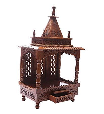 Shilpi Sheesham Wood Exquisite Temple/Mandir (Brown, 18x12x33 Inches)