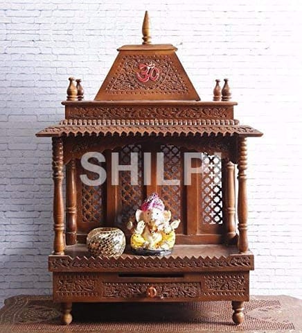 Shilpi Sheesham Wood Exquisite Temple/Mandir (Brown, 24x15x37 Inches)
