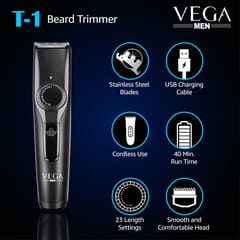 VEGA T1 Cordless Beard Trimmer