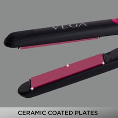 VEGA Diva Hair straightener With Ceramic Coated Floating Plates  (VHSH-17), Pink