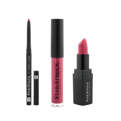 Star Struck 3 Piece Lip Set (Intense Matte Lip color,Liquid Lip Color,Lip Liner)