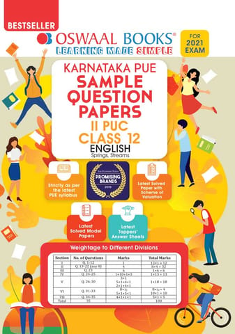 Oswaal Karnataka PUE Sample Question Papers II PUC Class 12 English Book (For 2021 Exam)