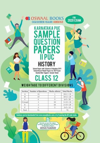 Oswaal Karnataka PUE Sample Question Papers II PUC Class 12 History Book (For 2021 Exam)
