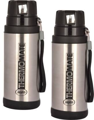Jayco Insulated Steel Water Bottle Thermomate 750 ml Bottle  (Pack of 2, Silver, Steel)