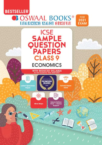 Oswaal ICSE Sample Question Papers Class 9 Economics Book (Reduced Syllabus for 2021 Exam)