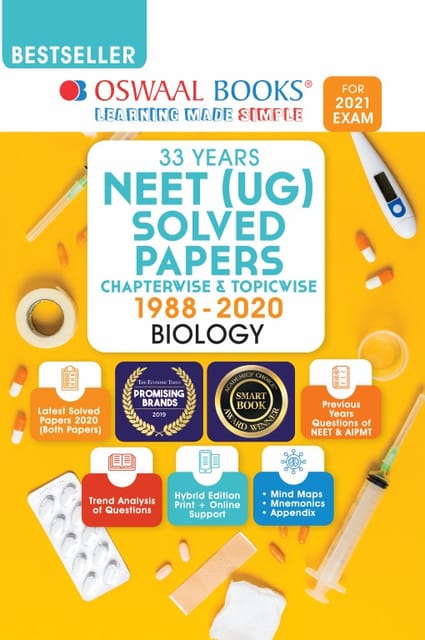 Oswaal NEET (UG) Solved Papers Chapterwise & Topicwise Biology Book (For 2021 Exam)