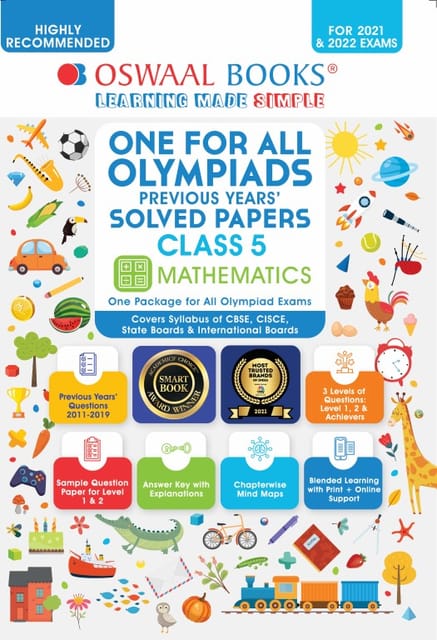 One for All Olympiad Previous Years Solved Papers, Class-5 Mathematics Book (For 2021-22 Exam)