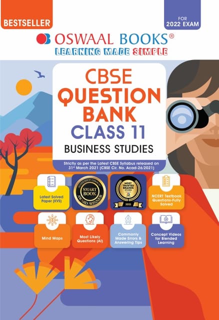 Oswaal CBSE Question Bank Class 11 Business Studies Book Chapterwise & Topicwise Includes Objective Types & MCQ’s (For 2022 Exam)