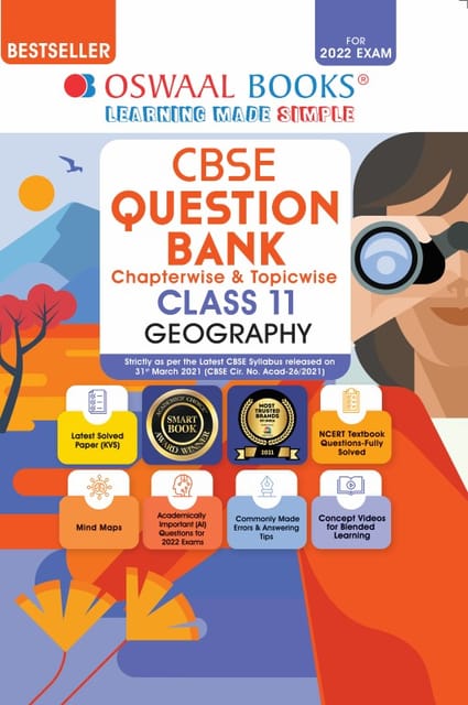 Oswaal CBSE Question Bank Class 11 Geography Book Chapterwise & Topicwise Includes Objective Types & MCQ’s (For 2022 Exam)