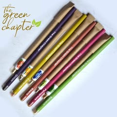 The Green Chapter - Plantable Seed Blue Ball Pens 5 Pencil 5 Ecofriendly Stationery (Pack of 2)