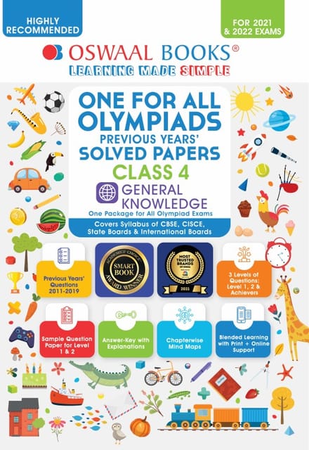 One for All Olympiad Previous Years’ Solved Papers, Class-4 General Knowledge Book (For 2022 Exam)