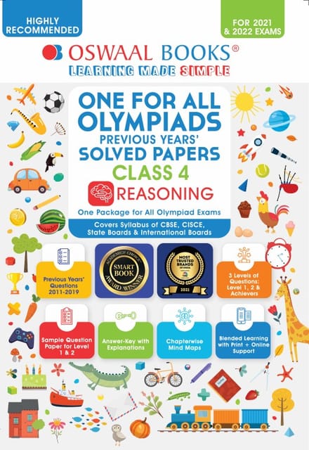One for All Olympiad Previous Years’ Solved Papers, Class-4 Reasoning Book (For 2022 Exam)