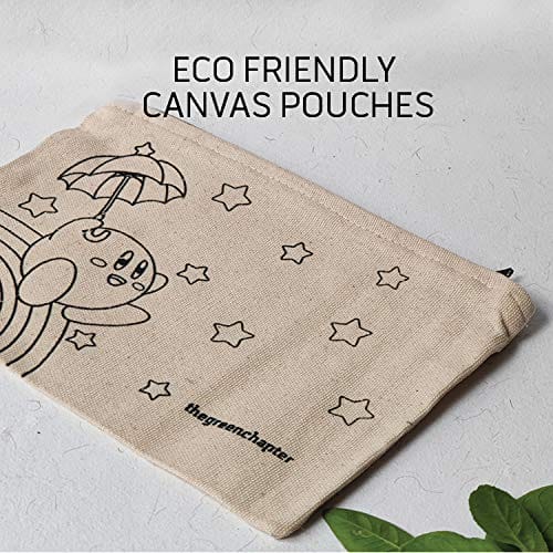 The Green Chapter Canvas Pouch for Kids Birthday | Festivals Gift Non Toxic Set of 5