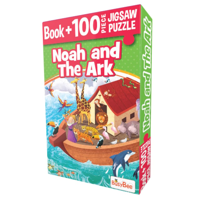 Pegasus Games & Puzzles Noah and The Ark - Book + 100 Pieces Jigsaw Puzzle