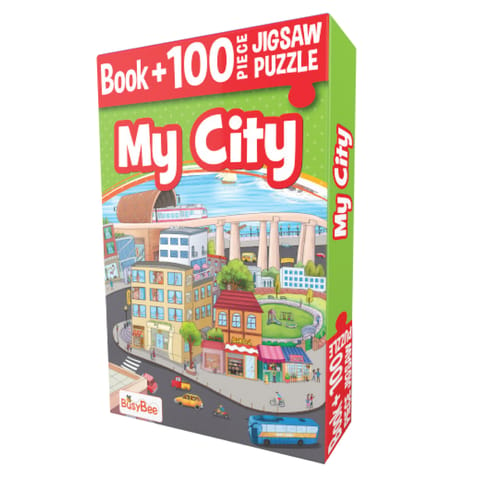 Pegasus My City - Book + 100 Pieces Jigsaw Puzzle