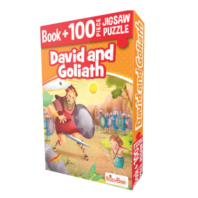 Pegasus Games & Puzzles David and Goliath - Book + 100 Pieces Jigsaw Puzzle