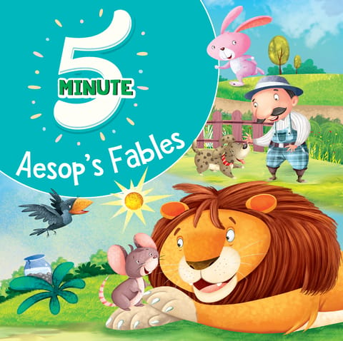 5 Minute Aesop's Fables - Premium Quality Padded & Glittered Book Hardcover