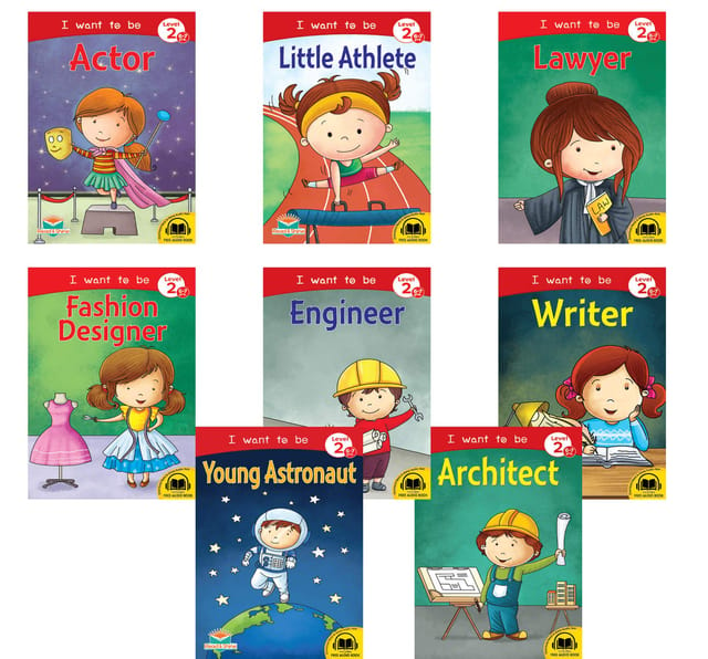 Set of 8 I want to be Books for 6-7 Year Old Children