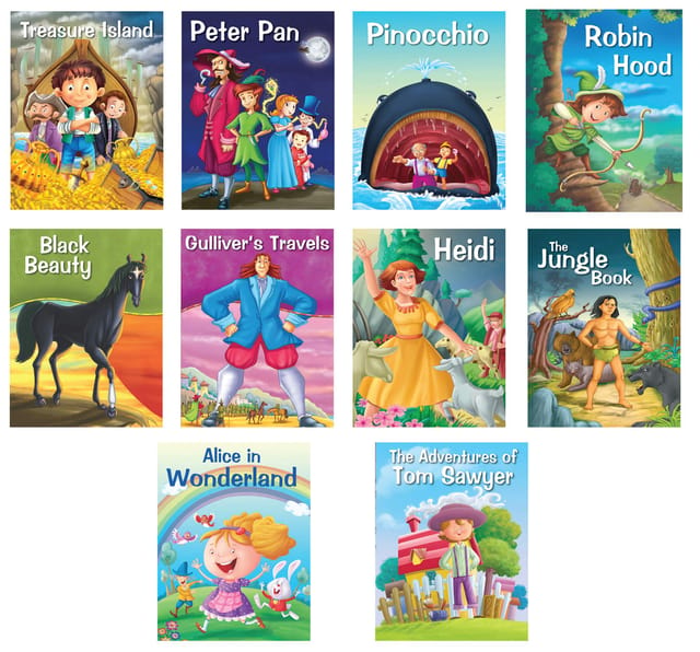 Set of 10 Classic Tales Picture Story Books for 3+ Year Old Children