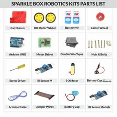 Sparklebox DIY Human Following Robot Kit |Gift for Kids Age 10 Years and Above | STEM Based Learning Robot Toy For Science and Robotics Projects.