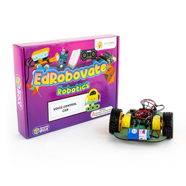 Sparklebox DIY Voice Control Car kit | Ideal for Age 10 Years and Above | Robotic Kit For Kids | Stem Educational Science Project Learning Kit.