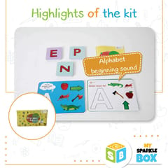 Sparklebox Early ABCD Learning Preschool Kit For Kids (Nursery) II Ideal For Kids 1-3 Years II English Alphabet Learning, Number & Spelling Games II Letters Puzzles Toy & Phonics II Alphabet Puzzles