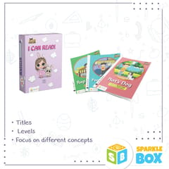 Sparklebox I Can Read Series | Grade K1 | 3+ years | 14 Decodable books  Alphabet Learning Kit , Early Child Education Kit , Letters and Sounds ,Phonics vowels,Consonants. Reading skills and Build vocabulary.