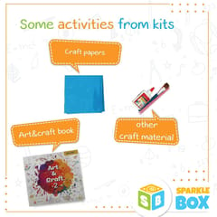Sparklebox 6 In 1 DIY Art and Craft Fun Learning Educational Kit & Book for Kids (Grade 2) | Volume 1 | Age 7 Years and Above|Perfect Art and Craft Learning Activities | Drawing, Paining, Music and Theatre |Includes Paper Crafts, Child-Safe Scissor and Glue | Gift for Boys & Girls