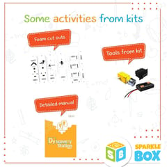 Sparklebox 6 In 1 DIY Art and Craft Fun Learning Educational Kit & Book for Kids (Grade 1) | Volume 1 | Age 6 Years and Above|Perfect Art and Craft Learning Activities | Drawing, Paining, Music and Theatre |Includes Paper Crafts, Child-Safe Scissor and Glue | Gift for Boys & Girls