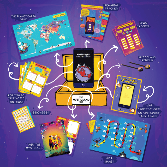 MysticLand World Discovery Educational Kit (with 3-month daily news subscription in app)