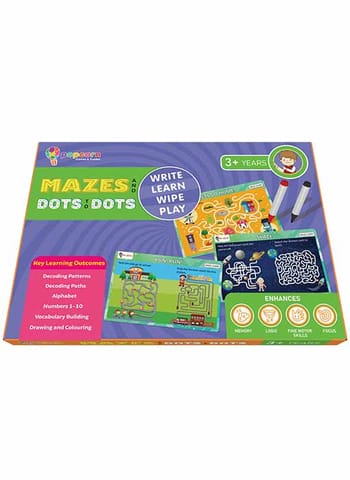 Mazes & Dot to Dot Write & Wipe Activity Mats