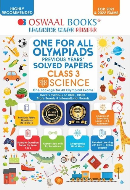One for All Olympiad Previous Years Solved Papers, Class-3 Science Book (For 2021 Exam)