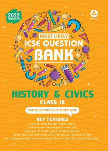 Most Likely Question Bank for History & Civics: ICSE Class 9 for 2022 Examination
