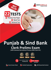 Punjab and Sind Bank Clerk Prelims (IBPS CRP PO/MT XIII) Book 2023 (English Edition) - 10 Full Length Mock Tests, 9 Sectional Tests and 3 Previous Year Papers with Free Access to Online Tests
