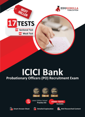 ICICI Bank PO Book 2023 : Probationary Officers (English Edition) - 8 Mock Tests and 9 Sectional Tests (Solved Objective Questions) with Free Access To Online Tests