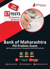 Bank of Maharashtra PO Prelims (IBPS CRP PO/MT XIII) Book 2023 (English Edition) - 8 Full Length Mock Tests and 9 Sectional Tests (1100 Solved Questions) with Free Access to Online Tests