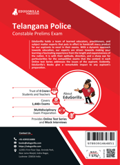 Telangana Police Constable Prelims Exam 2023 - 8 Mock Tests and 2 Previous Year Papers (2000 Solved Practice Questions) with Free Access To Online Tests