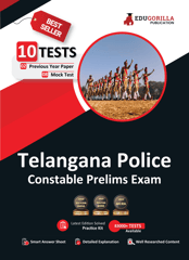 Telangana Police Constable Prelims Exam 2023 - 8 Mock Tests and 2 Previous Year Papers (2000 Solved Practice Questions) with Free Access To Online Tests