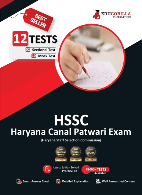 HSSC Haryana Canal Patwari Book 2023 (English Edition) - 10 Mock Tests and 2 Previous Year Papers (1000 Solved Questions) with Free Access To Online Tests