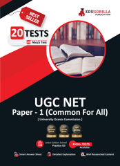 NTA UGC NET Paper 1 Book 2023 (English Edition) : Teaching and Research Aptitude, Logical/Mathematical Reasoning - 20 Mock Tests (1000 Solved MCQs) with Free Access to Online Tests