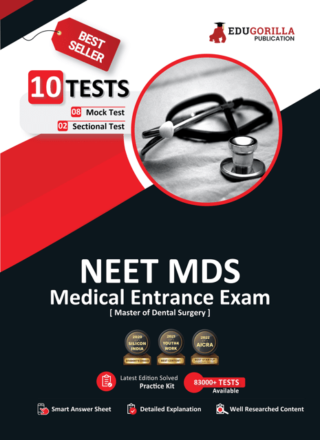 NEET MDS Entrance Exam Preparation Book 2023 (Master of Dental Surgery) - 8 Full Length Mock Tests and 2 Sectional Tests (Part A and B) with Free Access To Online Tests