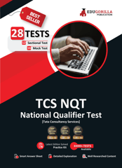 TCS NQT Book 2023 : National Qualifier Test - 16 Mock Tests (Part A and B) and 12 Sectional Tests (1000 Solved Questions) with Free Access to Online Tests