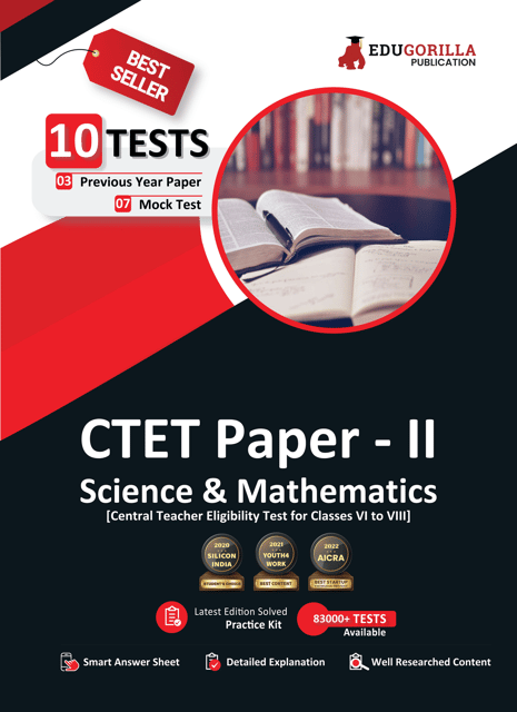 CTET Paper-II : Science and Mathematics Book 2023 (English Edition) - 7 Mock Tests and 3 Previous Year Papers (1500 Solved Questions) with Free Access to Online Tests