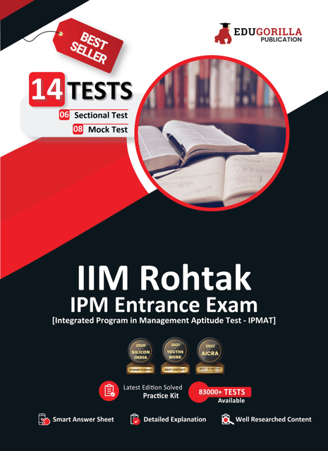 IIM Rohtak IPM Entrance Exam Book 2023 (English Edition) - 8 Full Length Mock Tests and 6 Sectional Tests (1200 Solved Questions) with Free Access to Online Tests