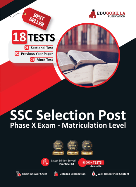 SSC Selection Post Phase XI (Matriculation level) Book 2023 (English Edition) - 8 Mock Tests, 8 Sectional Tests, 2 Previous Year Papers (1200 Solved Questions) - Free Access to Online Tests
