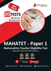 MAHATET (Maharashtra Teacher Eligibility Test) Paper 1 Book 2023 (English Edition) - 10 Full Length Mock Tests and 10 Sectional Tests (1800 Solved Questions) with Free Access to Online Tests