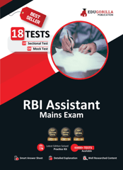 RBI Assistant Mains Exam 2023 (English Edition) - 8 Full Length Mock Tests and 10 Sectional Tests (2000 Solved Questions) with Free Access to Online Tests