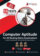 Computer Aptitude For Banking Mains Exam 2023 (English Edition) - 16 Solved Topic-wise Tests For SBI/IBPS/RBI/IDBI Bank/Nabard/Clerk/PO with Free Access to Online Tests
