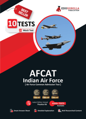 AFCAT Book 2023 : Air Force Common Admission Test (English Edition) - 10 Full Length Mock Tests (1000 Solved Questions) with Free Access to Online Tests